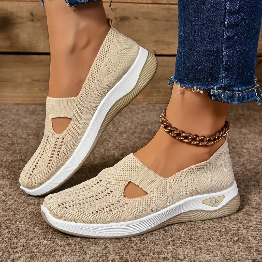 Kvinders casual slip-on ortopædiske gåsko – åndbare og komfortable hele dagen