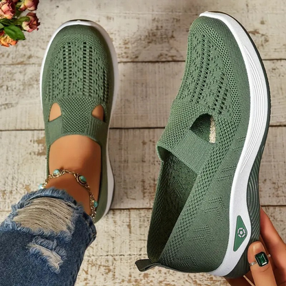 Kvinders casual slip-on ortopædiske gåsko – åndbare og komfortable hele dagen