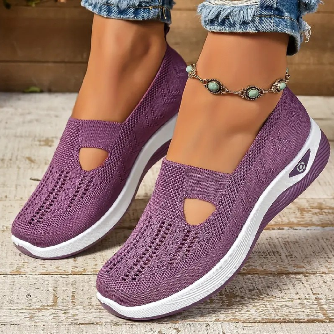 Kvinders casual slip-on ortopædiske gåsko – åndbare og komfortable hele dagen