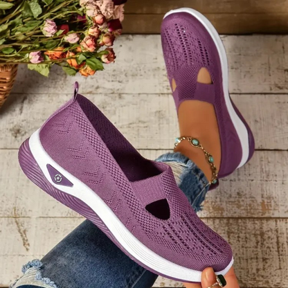 Kvinders casual slip-on ortopædiske gåsko – åndbare og komfortable hele dagen
