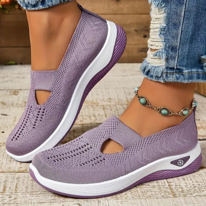 Kvinders casual slip-on ortopædiske gåsko – åndbare og komfortable hele dagen