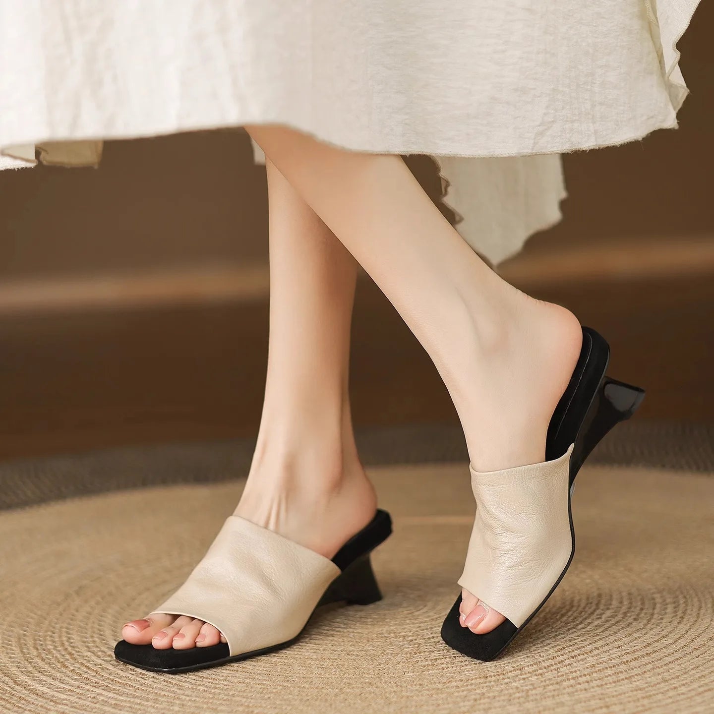 Hanne Slip-on Blokhæl Sandale