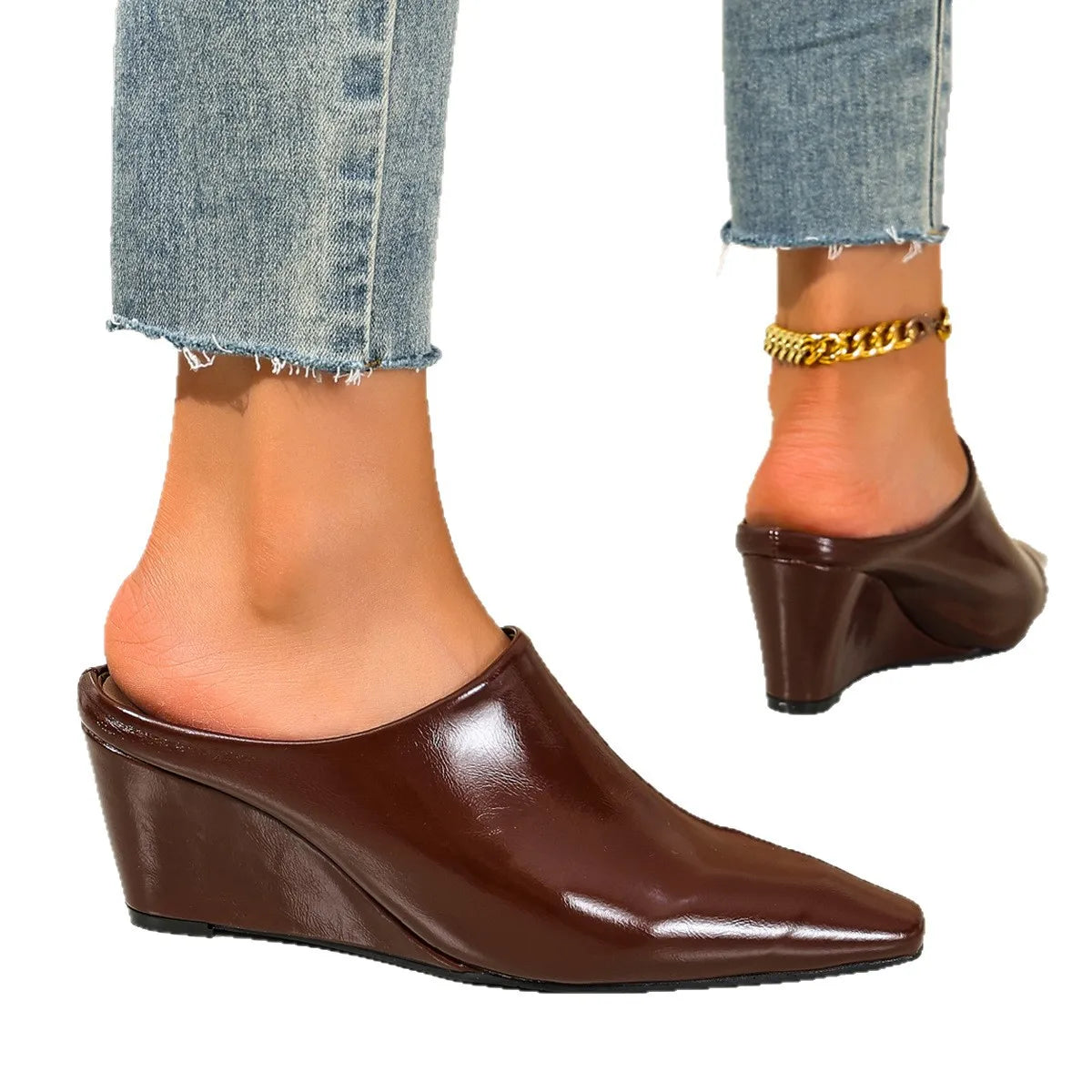 Dorte Elegant Platform Slip-On Sandale