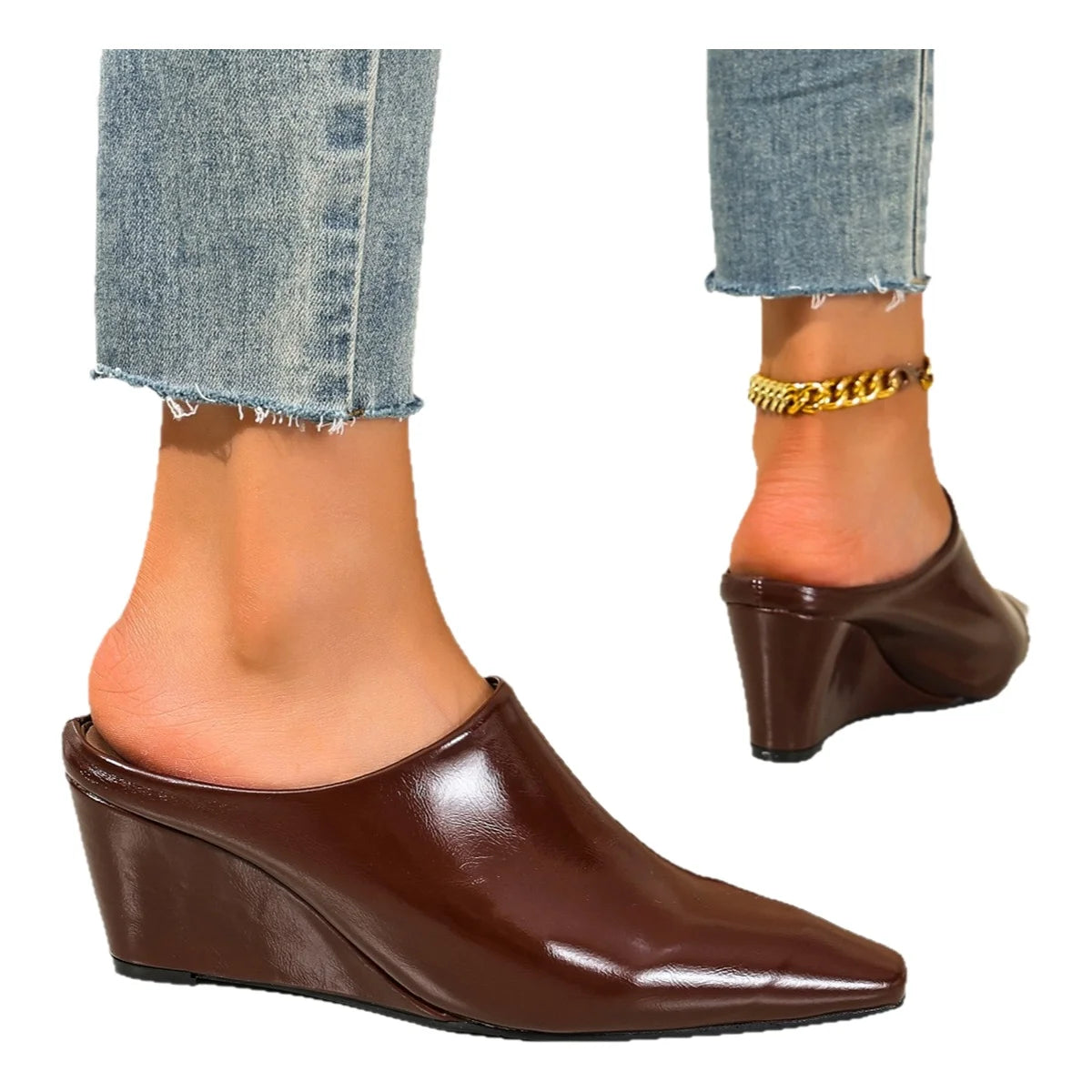 Dorte Elegant Platform Slip-On Sandale